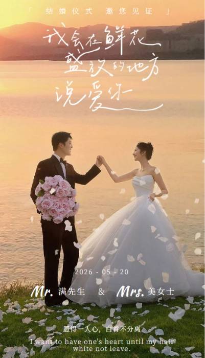 心动渲染❤️婚礼长页模板